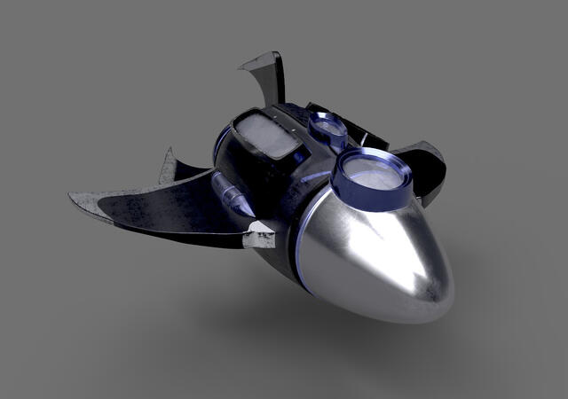 3D Rocket ship- Top/Angle view