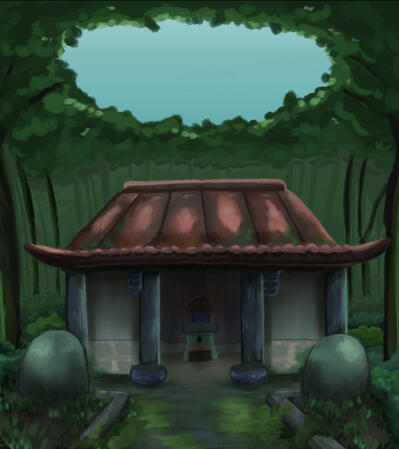 "A Little Rain"- shrine exterior front BG 9