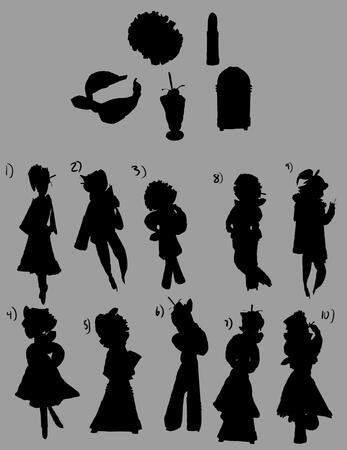 "Sandy Olsson"- Character Silhouette (using objects)